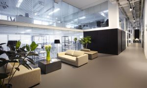 Goedkope beton gietvloer Betonlook vloer Showroom